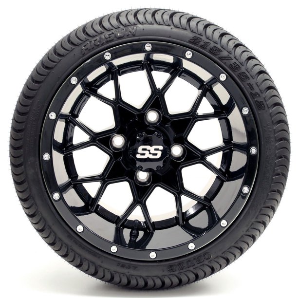 12 Inch Golf Cart Rims and Tires 215/35-12 - TR4