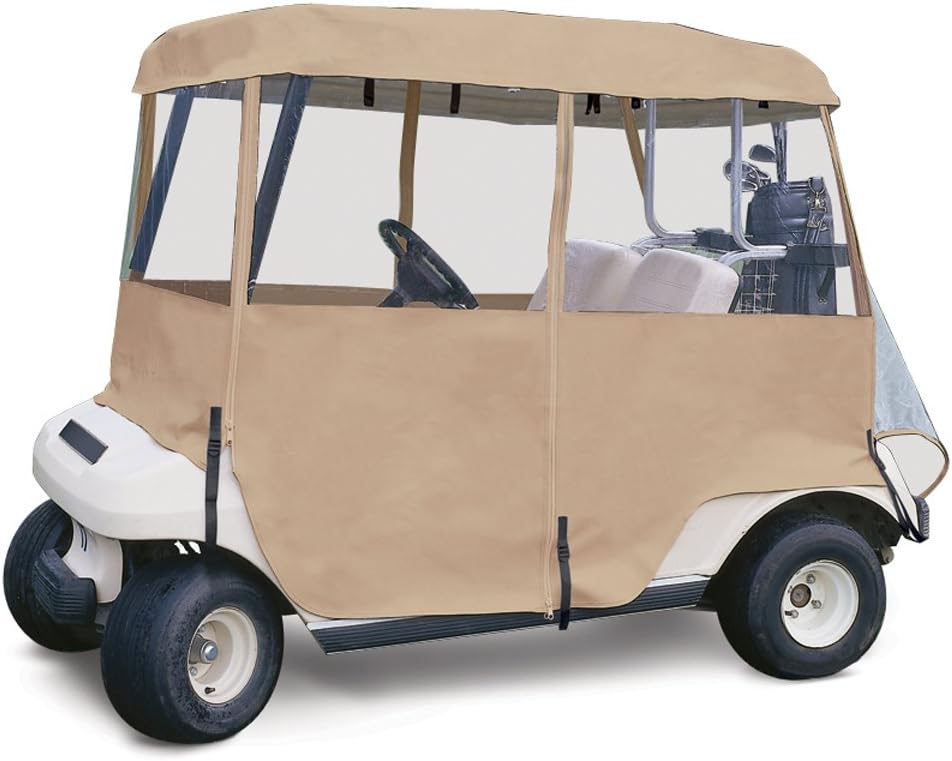 2 Seater Golf Cart Cover, 300D Waterproof Driving Enclosure with Transparent Windows (Copy)