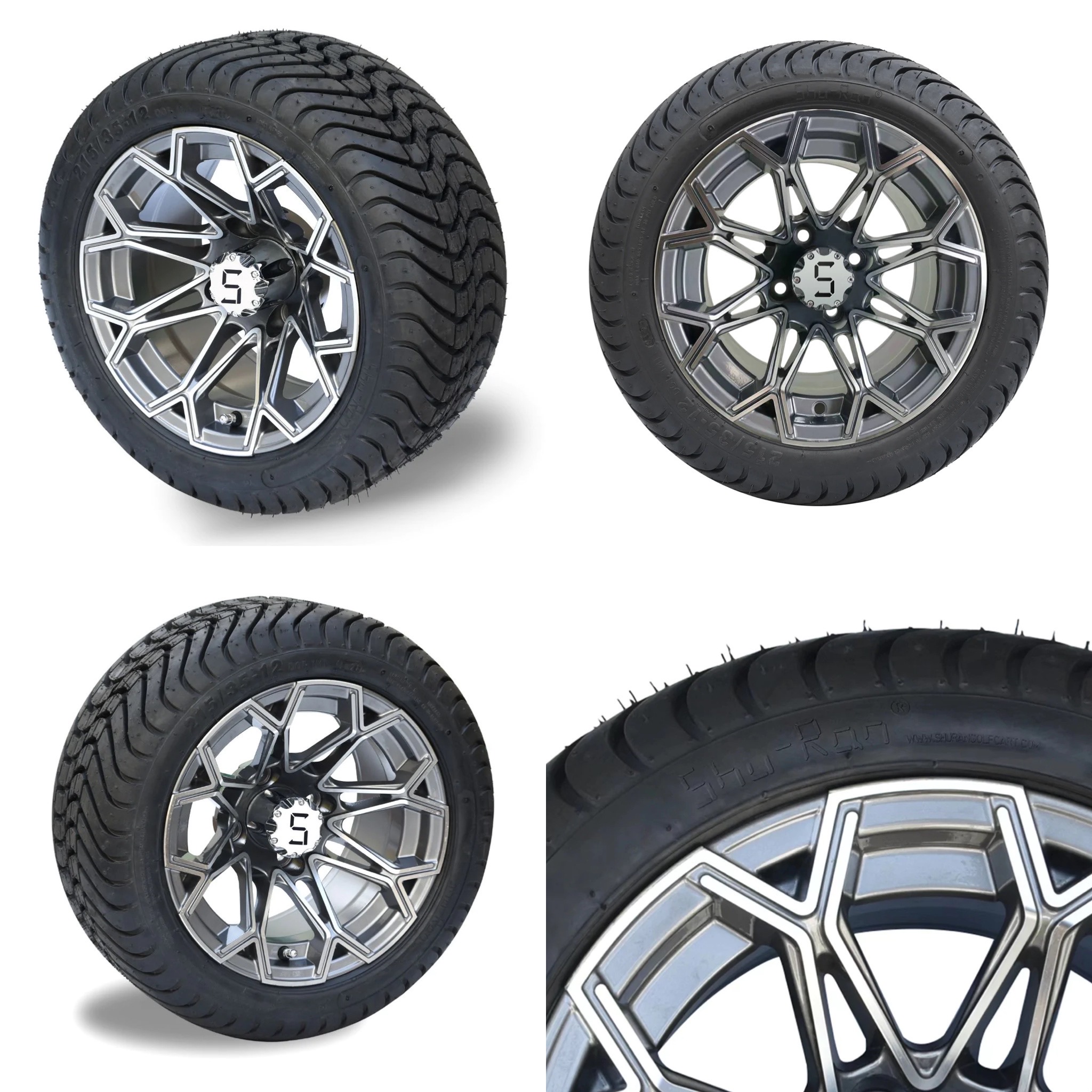 12 Inch Golf Cart Rims and Tires 215/35-12 - TR3